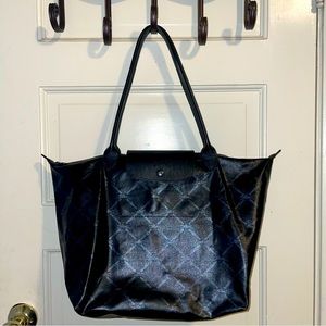 Longchamp Jacquard Tote Bag Noir